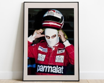 Niki Lauda Poster, Vintage Formel-1-Poster, Formel-1-Poster, Vintage-F1-Geschenk, Vintage Formel 1, F1-Poster-Geschenk, Geschenk für F1-Fans