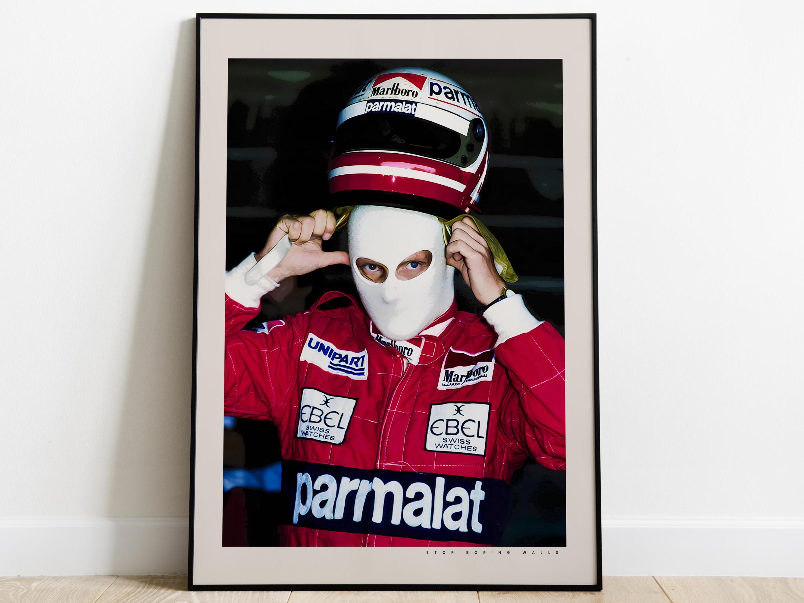 Niki Lauda Poster, Vintage Formula 1 Poster, Formula 1 Posters
