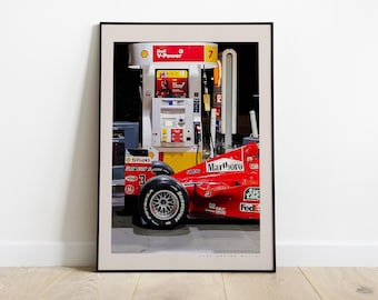 Scuderia Ferrari Poster, Ferrari F1-2000, Marlboro Vintage, F1 Poster, Formula 1 Print, Gift for Formula One Fans
