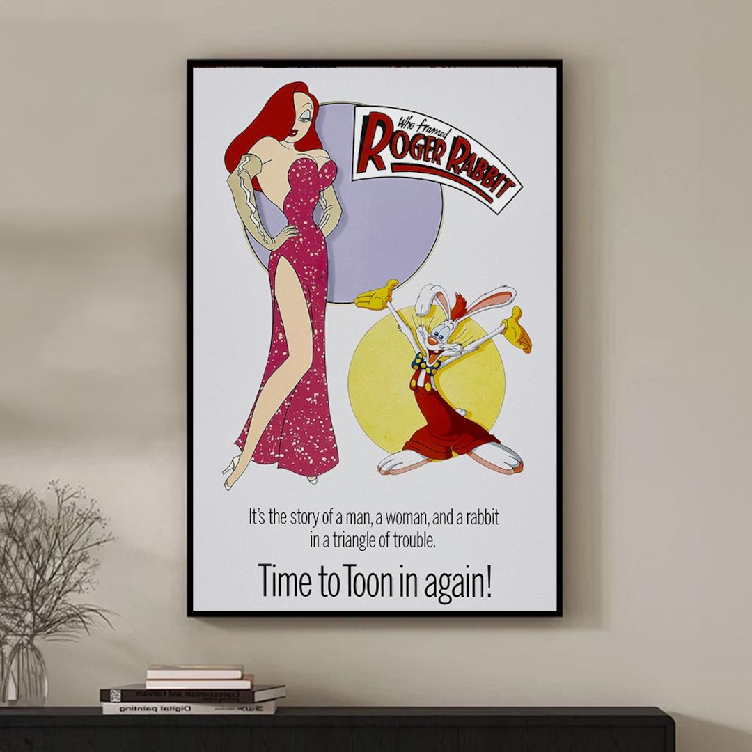 Who Framed Roger Rabbit Movie Poster, Retro Home Decor, Wall Art ...
