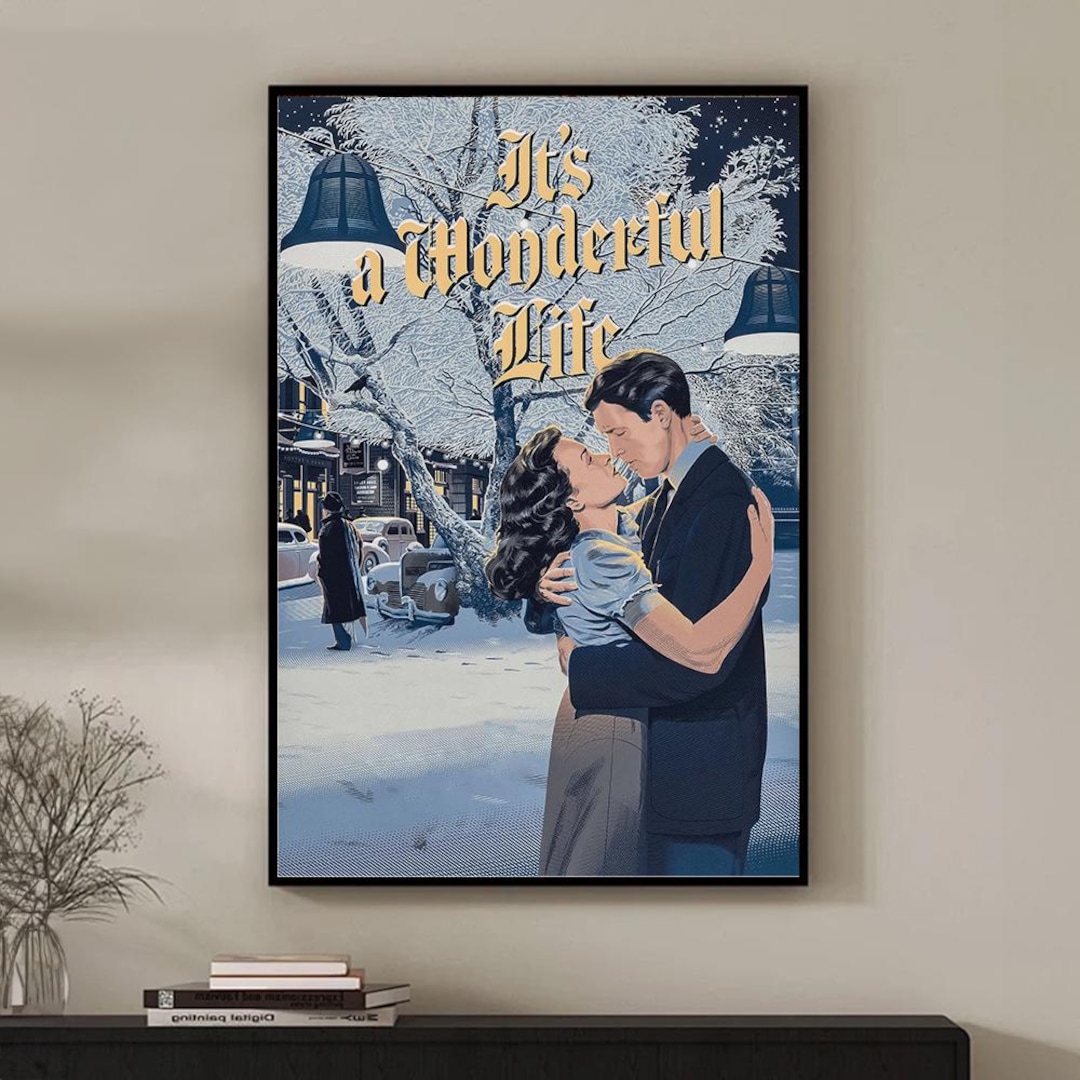 It's a Wonderful Life Movie Poster, Retro Home Decor, Wall Art, Vintage ...
