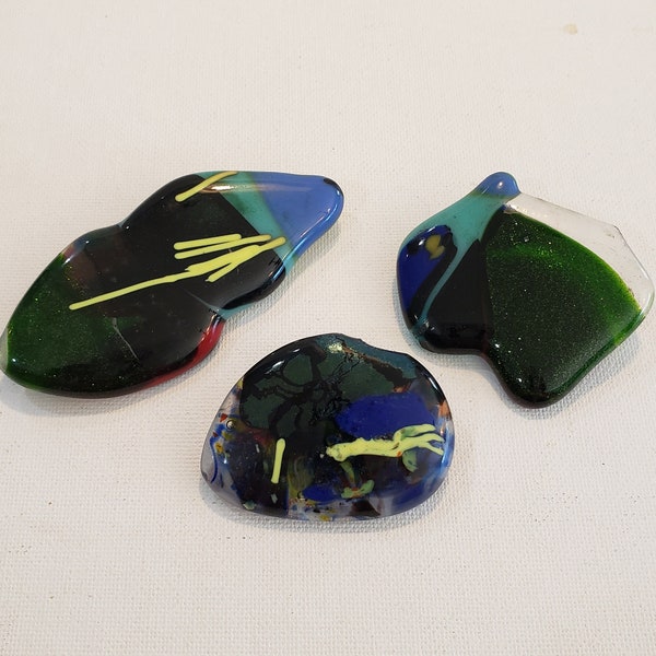Fused Glass Pin Etsy
