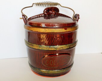 Vintage Ceramic Redware Cookie Jar