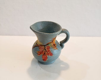 Miniature Pottery Pitcher Hand Painted Vale England