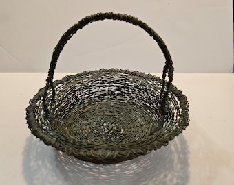 Handmade Copper Wire Woven Small Basket