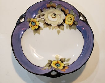 Vintage Noritake Lustreware Hand Painted Floral Bowl