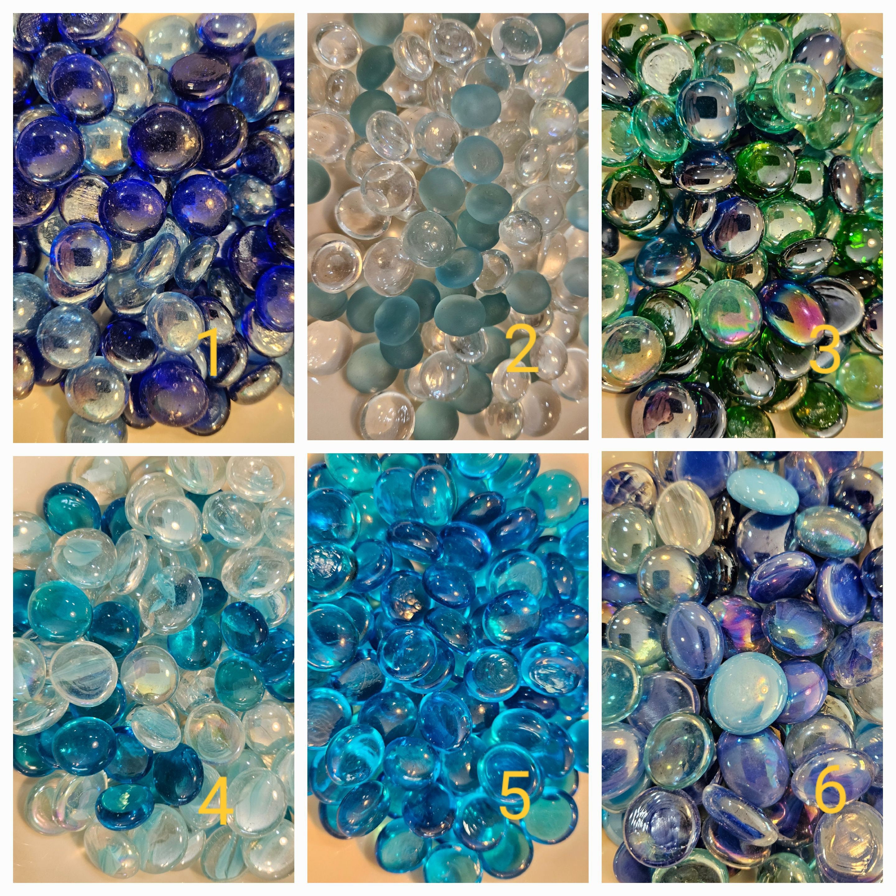 Glass Gems 100 Pieces Blue Mixes 16mm