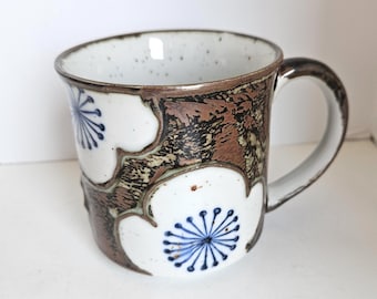 Ceramic Flower Blossom Mug Japanese Stoneware
