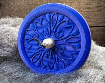 Top Whorl 3d Printed Spindle - Matt Blue and Purple Colours, 39g