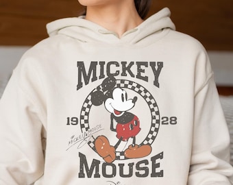 Retro Mickey Mouse Hoodie, Vintage Mickey Hoodie, Disney Vacation Hoodie, Mickey Hoodie, Classic Mickey Hoodie