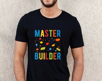 Master Builder Shirt, Building Blocks Shirt, Brick Builder Shirt, Building Bricks Birthday Shirt, Funny Builder Shirt, Master Builder Gift
