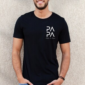 Custom Papa Shirt with Kids Names, Dad Shirt, Gift for Dad, Fathers Day Gift, New Dad Shirt, Birthday Gift, Fathers Day Shirt, Gift For Him