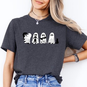 Cute Ghost Black Cats Halloween Shirt, Halloween Cat Shirt, Ghost Cat Halloween Tshirt, Spooky Season, Cat Lover Gift, Halloween Gift