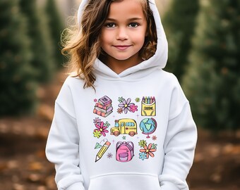 Back To School Hoodie, First Day Of School Hoodie, Kids School Hoodie, School Vibes, 1st Day of School, 1st Grade Kids Hoodie