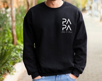 Custom Papa Sweatshirt with Kids Names, Dad Sweatshirt, Gift for Dad, Fathers Day Gift, Dad Birthday Gift, Fathers Day Sweater, Gift For Him