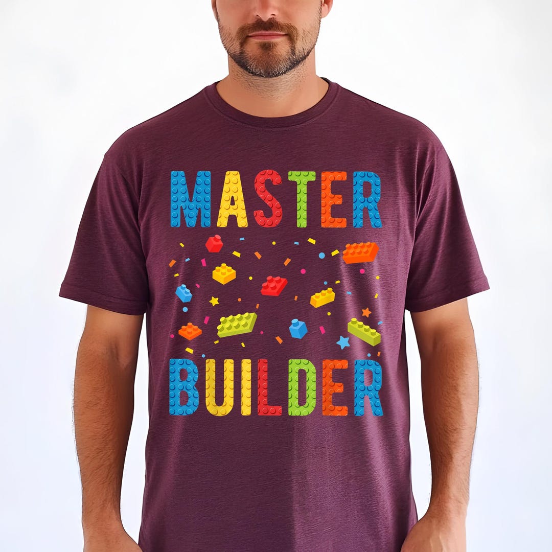 Master Builder Shirt, Building Blocks Shirts, Brick Builder Shirts ...