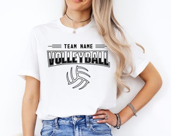 Custom Volleyball Shirt With Team Name, Personalized Volleyball Team Shirt, Volleyball Season, Sport Shirt, School Spirit Tee, Game Day Tee