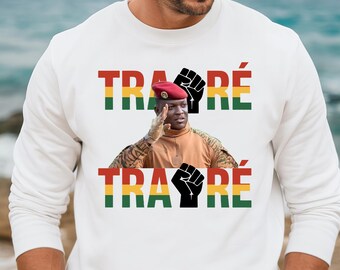 Burkina Faso Flag Ibrahim Traoré Thomas Sankara Sweatshirt, African President Unisex Tee, Captain Traore Tribute Sweatshirt, Patriot Sweater