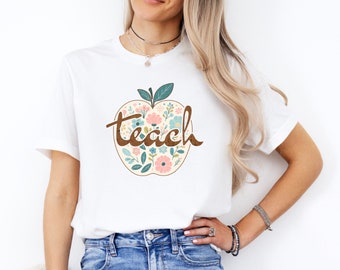 Retro Teach Shirt, Teacher Shirt, Back To School Shirt, First Day Of School, Teacher Life, Gift For Teacher, 1st Day of School, Teacher Gift