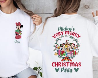 Retro Mickey's Very Merry Christmas Party 2024 Sweatshirt, Mickey And Friends Xmas Sweater, Disney Christmas Family Trip, Christmas Gift