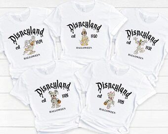 Disney Characters Halloween Matching Shirts, Mickey and Friends Family Halloween Tshirt, Spooky Season, Mickey Ghost Shirt, Halloween Gift