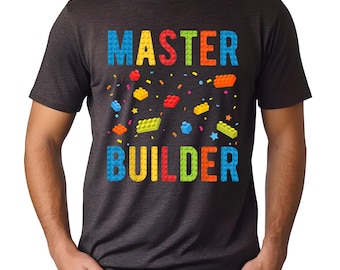 Master Builder Shirt, Building Blocks Shirts, Brick Builder Shirts, Building Bricks Birthday Shirt, Funny Builder Shirt, Master Builder Gift