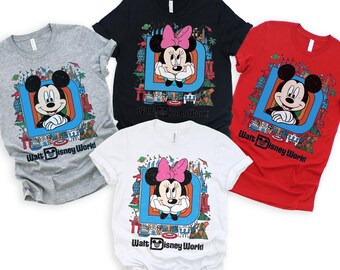 Retro Cartoon Mickey Minnie Shirt, Vintage Theme Park Inspired TShirt, Colorful Fun Graphic Unisex Tee, Kawaii Style Shirt
