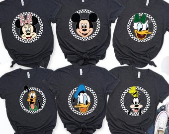 Retro Mickey Minnie Shirts, Vintage Mickey and Friends Shirt, Retro Disney Trip Tees, Disney Family Vacation Shirt, Checkered Mickey Shirt