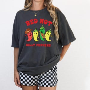 Silly Peppers Comfort Colors Shirt, Red Hot Music T-Shirt, Aesthetic Meme Tee, Funny Concert tee, Music Band Tee, Chili Peppers Hot Shirt