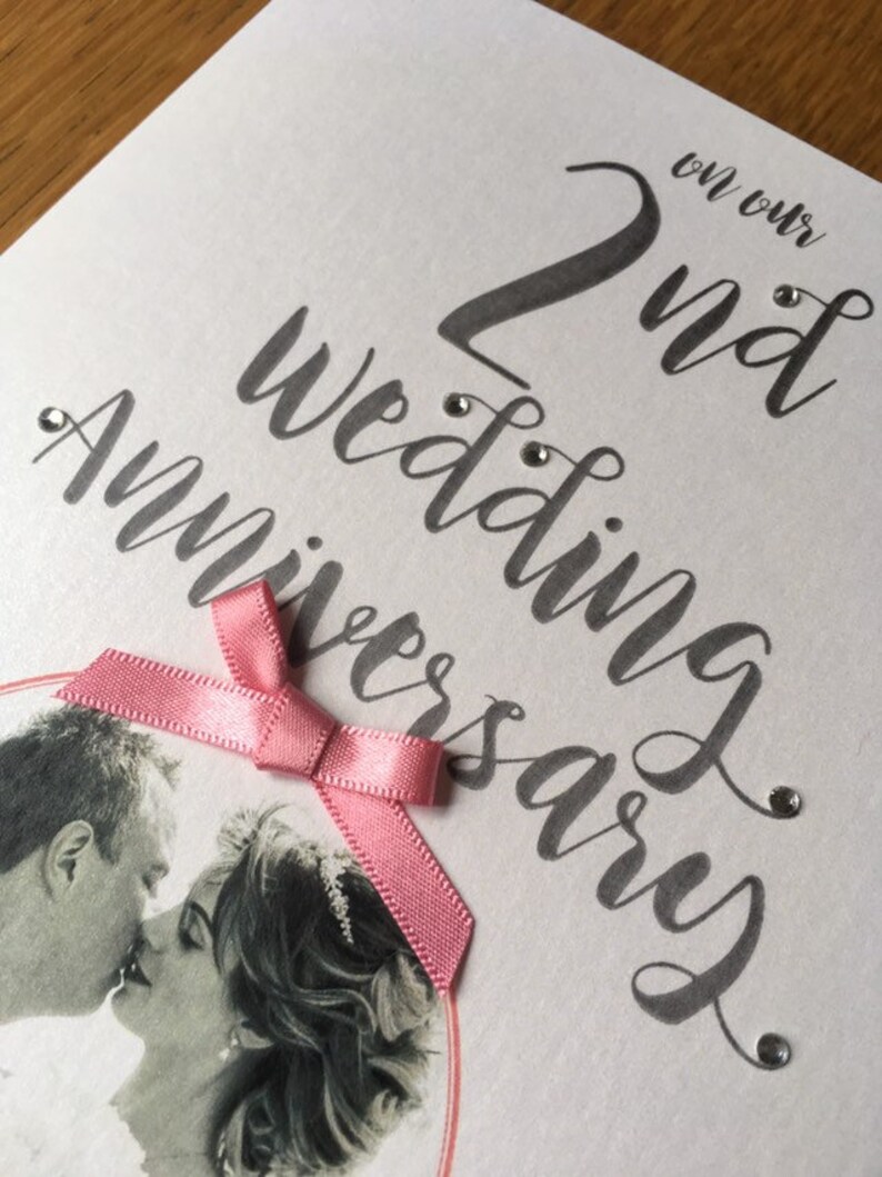 Cotton 2nd 2 years Wedding Anniversary Card Personalised | Etsy