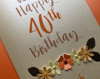 Autumn Milestone Special Birthday Card - Personalised with name and date