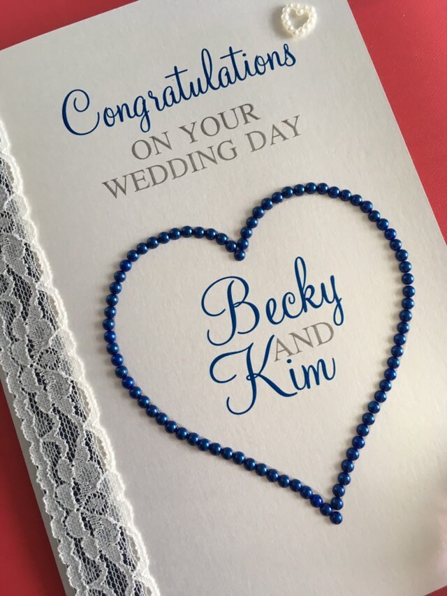 Lot 2 Carnets Vœux Mariage Bleu Blanc Nœud – Personnalisés Pour Elle & Lui, Souvenir Romantique