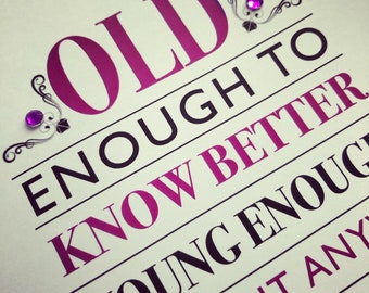 Birthday card humorous - any age and colour
