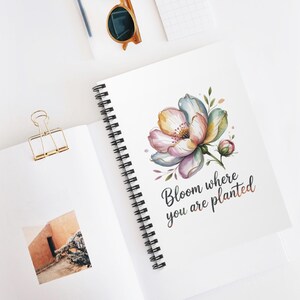 Inspirational Spiral Notebook - Ruled Line, Motivational Journal, Positive Quote Notebook, Inspirational Planner, Graduation Gift