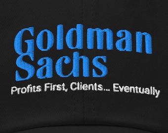 Funny Goldman Sachs Parody Dad Hat: Finance Meme Gift