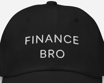 Finance Bro Dad Hat: Funny Stock Trader Gift