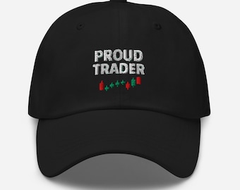 Proud Trader Dad Hat: Stock Market Bar Chart, Finance Gift