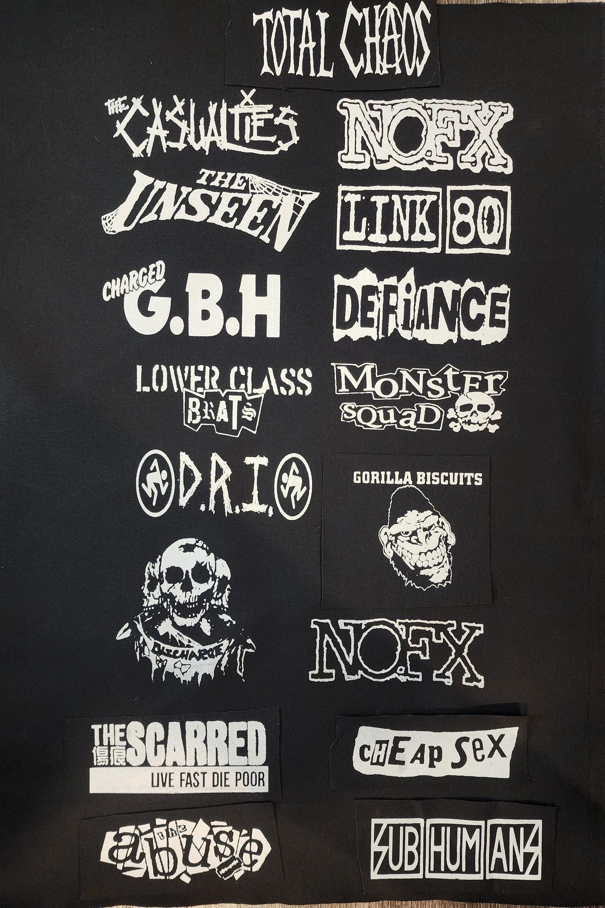 Punk Patches, Silk Screened on Black Canvas DIY Screen Printed - Etsy