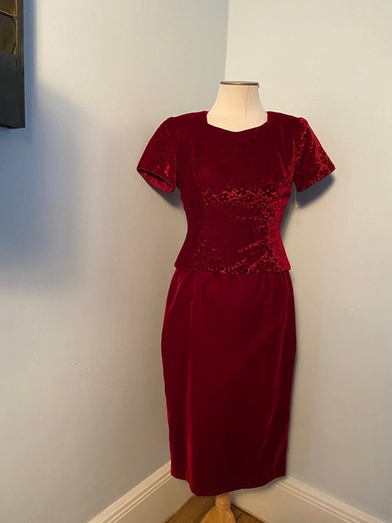 talbots red dress