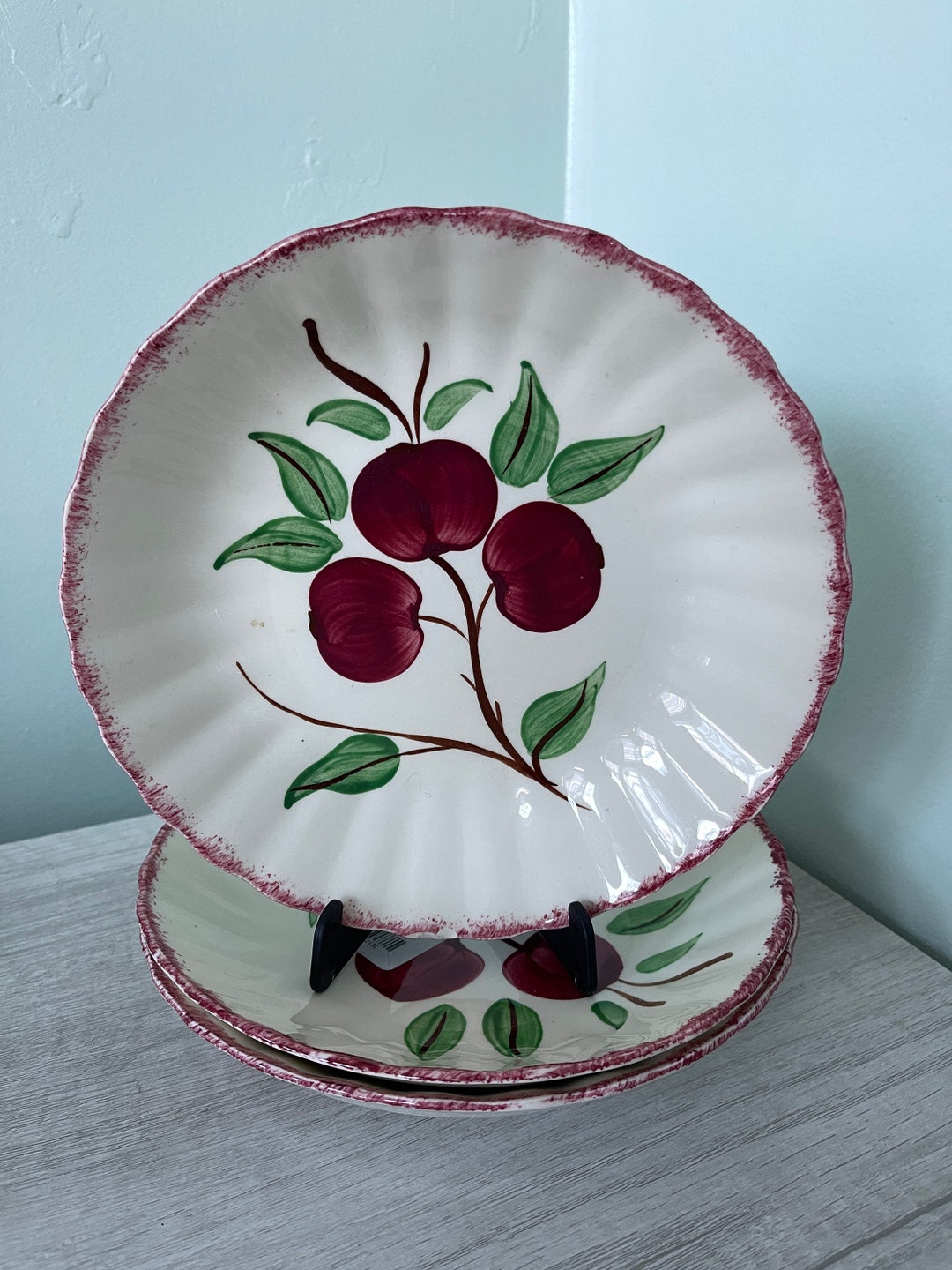 Blue Ridge Vintage APPLE Bowls Rare Set of 2 Soup , Salad, or Cereal Etsy