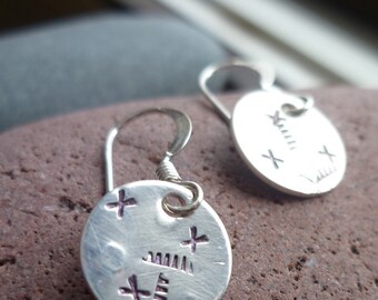 mini recycled sterling petroglyph