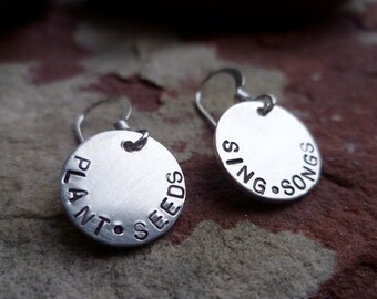 PICK THREE choose ANY three pair stamped disc earrings