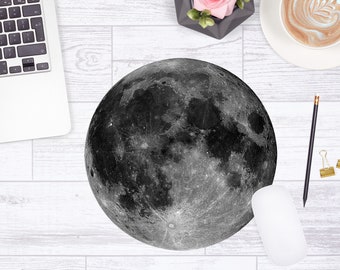 Full Moon Mouse pad, Mood Circle Mouse Mat, Space Mouse Pad, Desk Accessories, Gift For Gamers