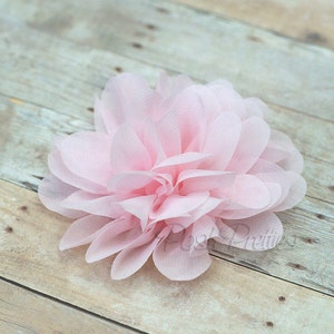 Light Pink Flower Hair Clip Petal Flower Flower Hair Clip Alligator Clip With or Without Rhinestone Center image 1