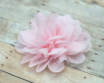 Light Pink Flower Hair Clip - Petal Flower- Flower Hair Clip - Alligator Clip - With or Without Rhinestone Center