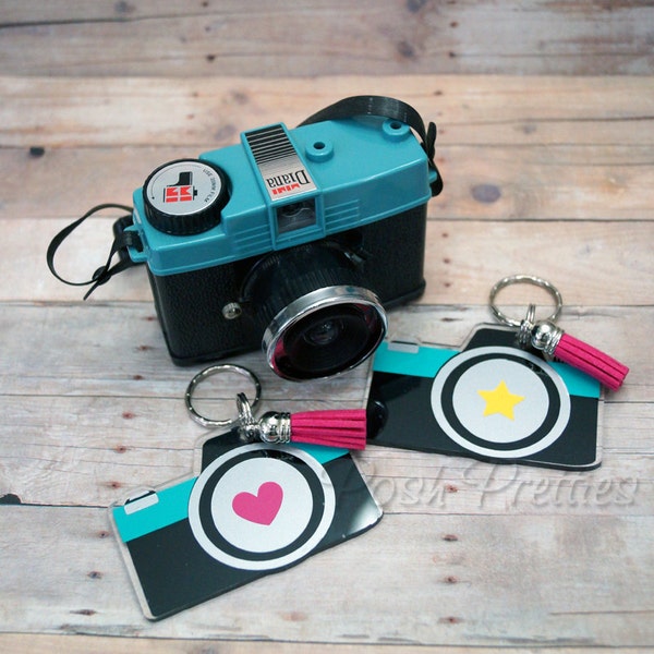 Camera Keychain - 3 inch Photography Acrylic Key Chain Custom Keychain