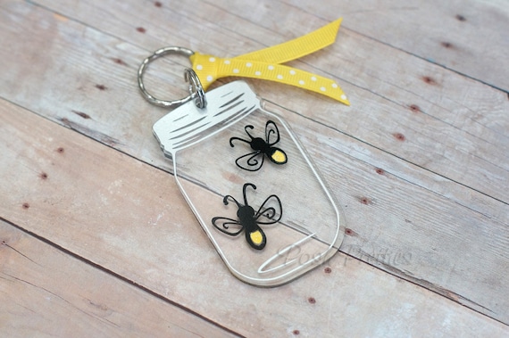Mason jar best sale keychain