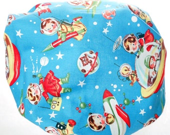 Vintage Space Cadets Shower Cap - Waterproof Rockabilly Bath Cap