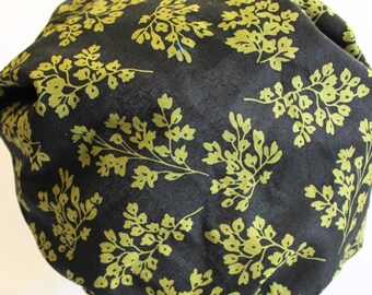 Goth Floral Shower Cap - Brown Black Earth Goldenrod Bouquet - Rockabilly Bath & Beauty Hat