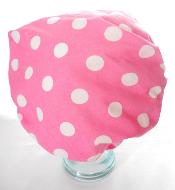 Vinyl Shower Cap Pink Polka Dot Retro 1960s VTG Pin Up Bathroom Hair Mod Glam il_340x270.7525418952_2p9i.jpg main image 4